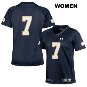 Notre Dame Fighting Irish Women's Derrik Allen #7 Navy Under Armour No Name Authentic Stitched College NCAA Football Jersey AUU8099FY